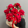 7 красных французских роз в коробке — вид 3